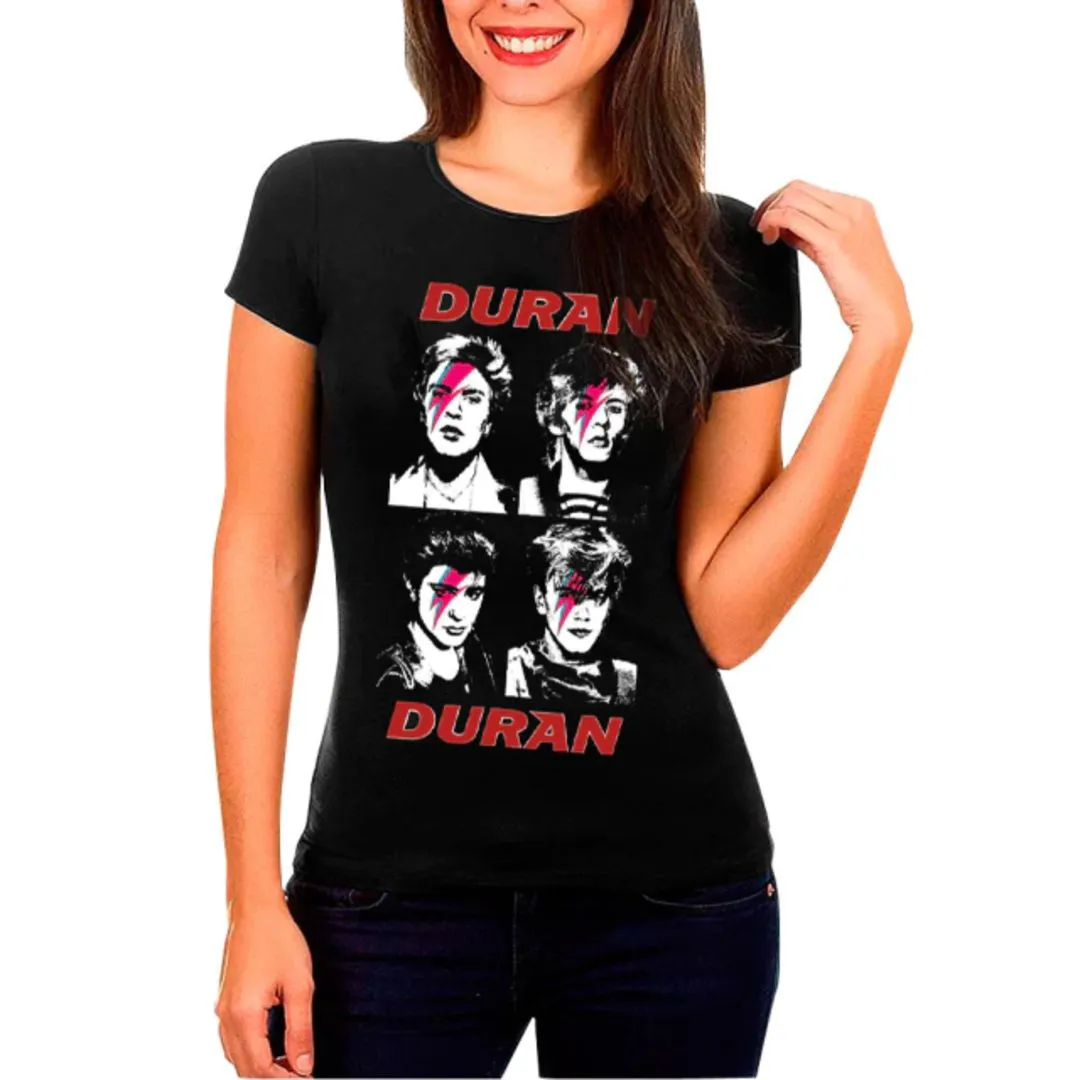 Camiseta camisa banda Duran Duran Bowie, rock new wave anos 80, estampa exclusiva tamanhos unisex - foto 2
