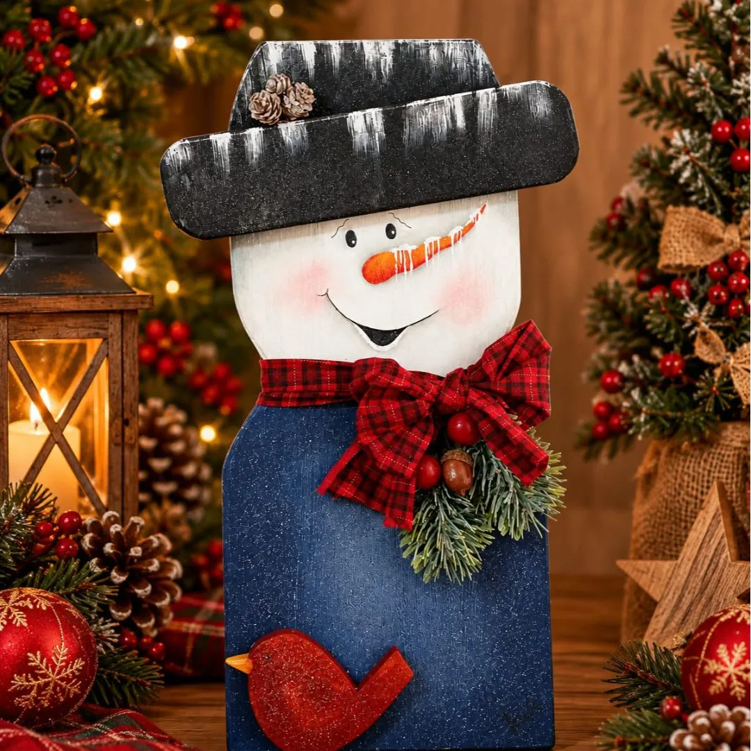 Boneco de Neve Rústico - decoração de Natal - foto 2