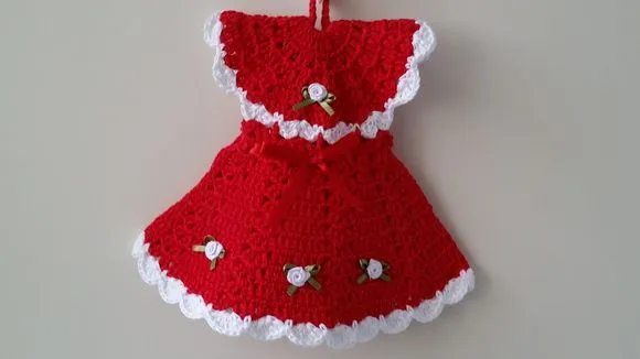 Pegador de Panelas Vestido Tomate (20 cm x 15 cm ) - foto 2