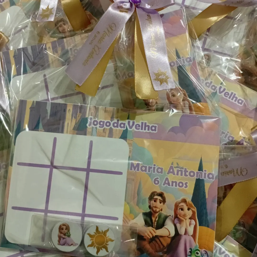 Lembrancinhas Jogo da Velha Personalizado Tema Rapunzel - foto 2