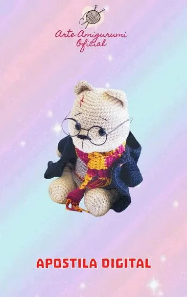 Receita Urso Harry Potter - Amigurumi - artesanato feito à mão por Arte Amigurumi Oficial