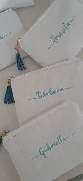 Necessaire personalizada - linho - feito à mão por Innovare Studio