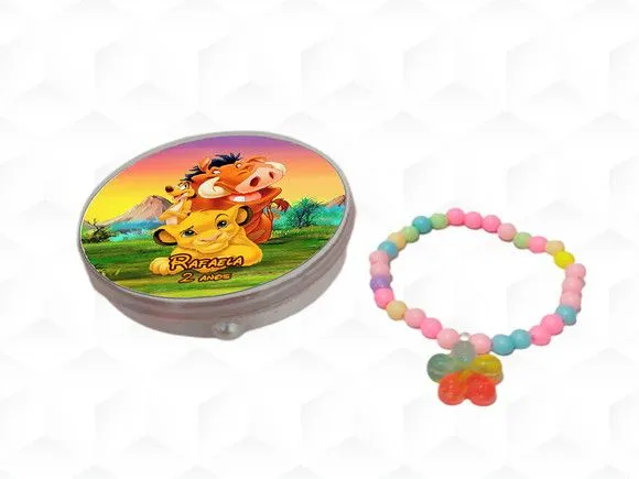 Latinha + Pulseira Rei Leão Personalizada - artesanato feito à mão por creativitybynina