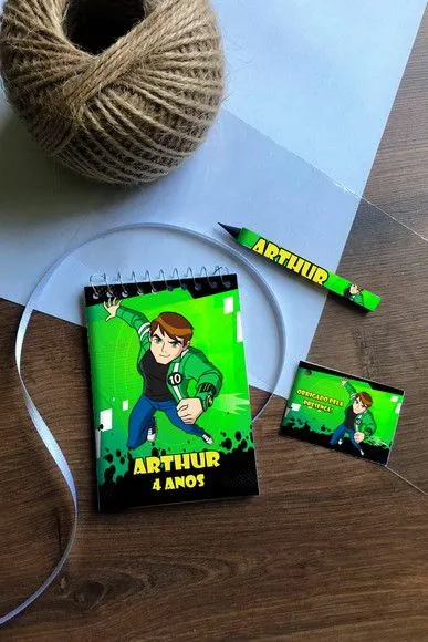 Bloquinho Ben10 Personalizado - artesanato de Mi Papelaria Criativa