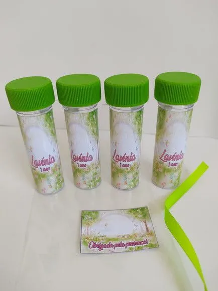 Bolinha de Sabão Jardim Encantado Personalizado - artesanato feito à mão por creativitybynina
