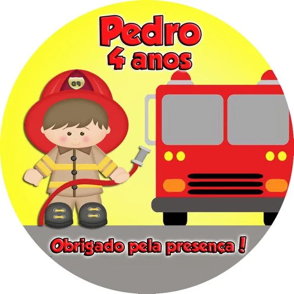 Rótulo Bombeiro 5cm