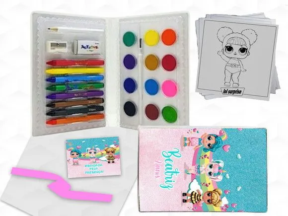 Estojo de Pintura Lol Surprise Personalizado - artesanato feito à mão por creativitybynina