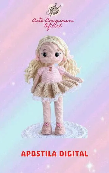 Receita Boneca Loira - Amigurumi - artesanato feito à mão por Arte Amigurumi Oficial