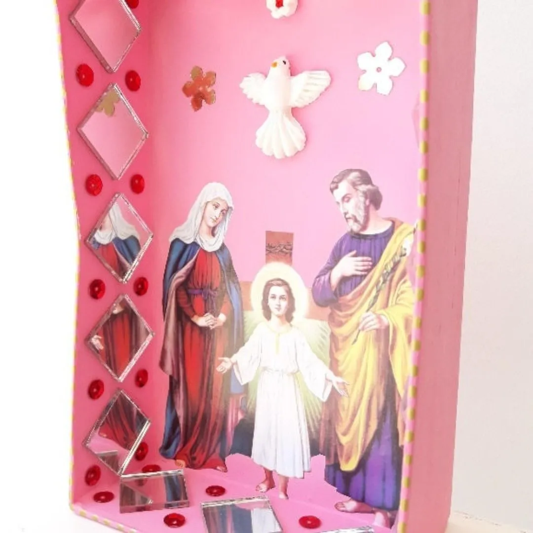 Relicário Sagrada Família Rosa - foto 2