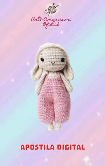 Receita Coelha Mochi - Amigurumi - artesanato feito à mão por Arte Amigurumi Oficial