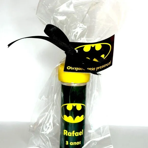 Bolinha de Sabão Batman Personalizada - artesanato feito à mão por Mi Papelaria Criativa