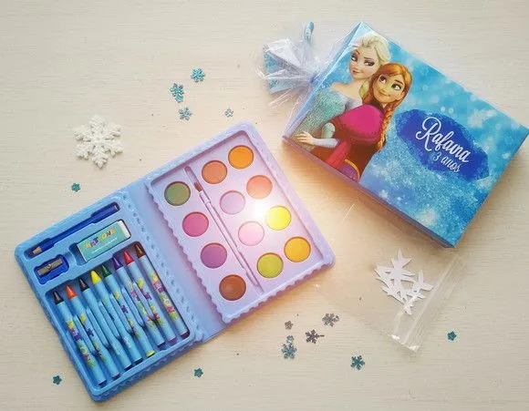 Estojo de Pintura - Frozen Personalizado - artesanato feito à mão por Mi Papelaria Criativa