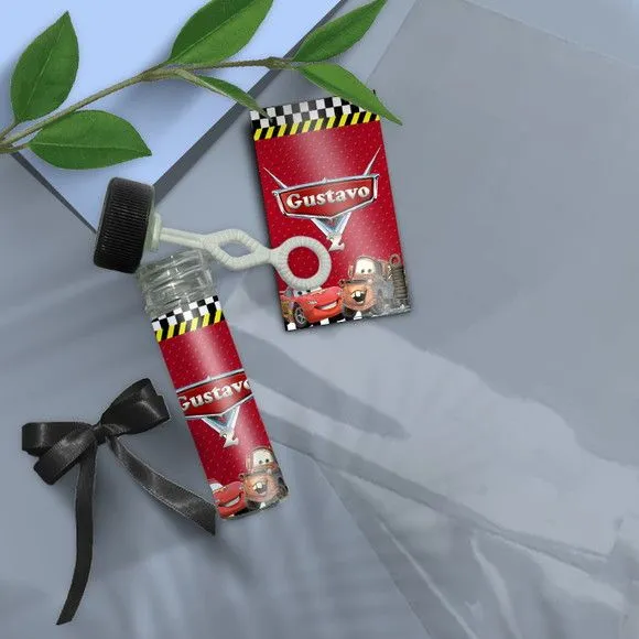 Bolha de Sabão - Carros Disney Personalizado - artesanato de Mi Papelaria Criativa
