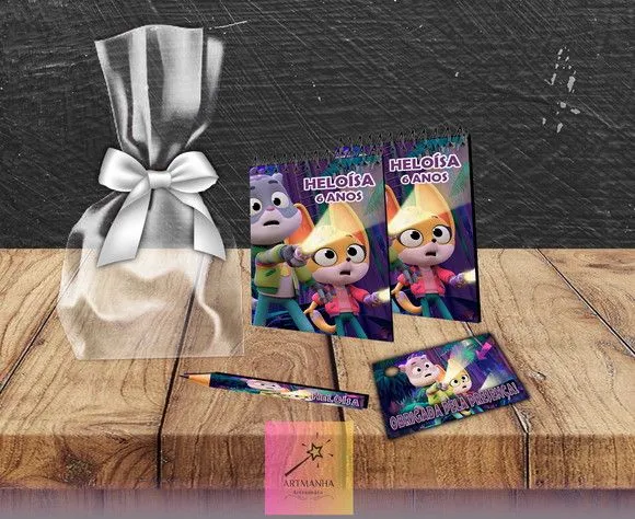 Bloquinho Misterios Animais Personalizado - artesanato feito à mão por Artmanha Lembrancinhas