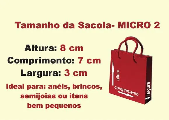 Micro Sacolinha/ sacola N° 02 - 8x7x3 colorida lisa - 10 unidades - foto 2