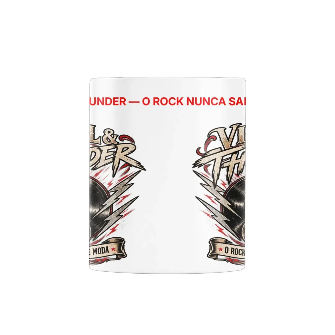 Caneca Estampa Tipográfica Vinyl & Thunder Rock Retrô 325ml - foto 6