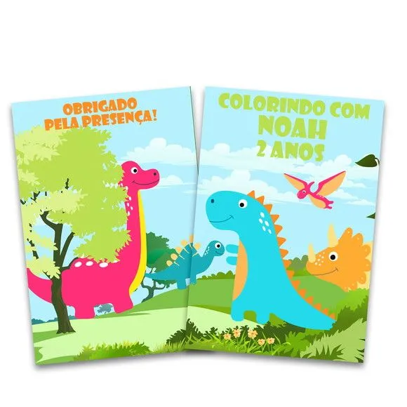 Revista Colorir Dino Baby 14x10 - artesanato de PAPCRIE