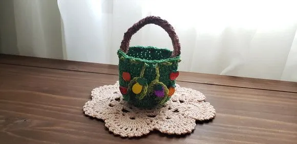 Capa de Crochê para Frutas - Verde - foto 2