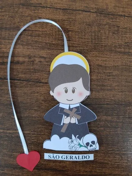 Marcador de Página 10 cm - São Geraldo - artesanato de Emejhu Personalizados