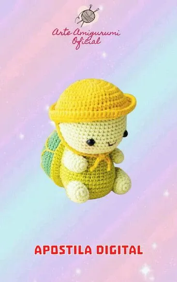 Receita Tartaruga Amarela Amigurumi - artesanato feito à mão por Arte Amigurumi Oficial