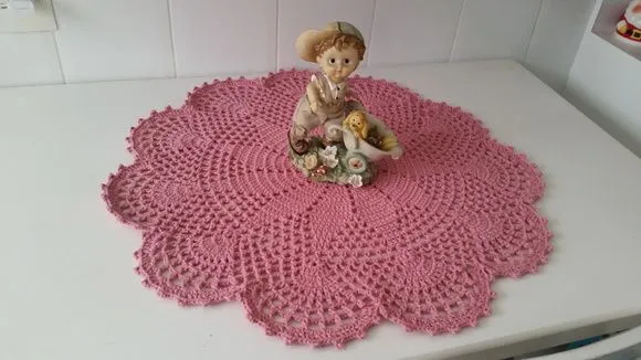 Centro de Mesa Estrela em Crochê 60 cm - foto 3