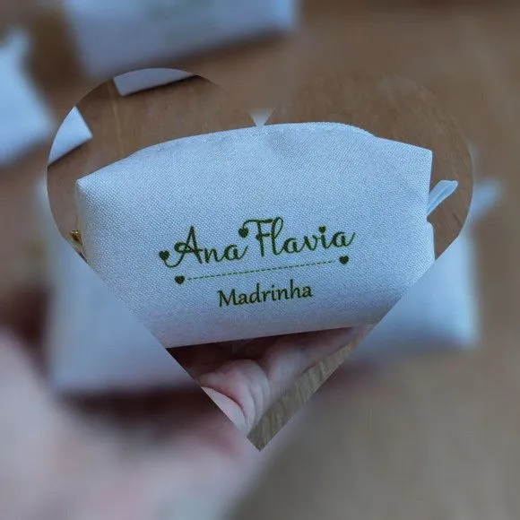 Necessaire Mini Box - Branco e Verde Militar - foto 3