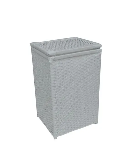 Cesto Roupa Sintético Branco 34x32x60 - foto 2