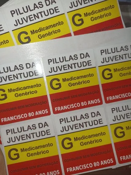 Adesivos Pílula da Juventude 5cm Quadrado ou Redondo - foto 3