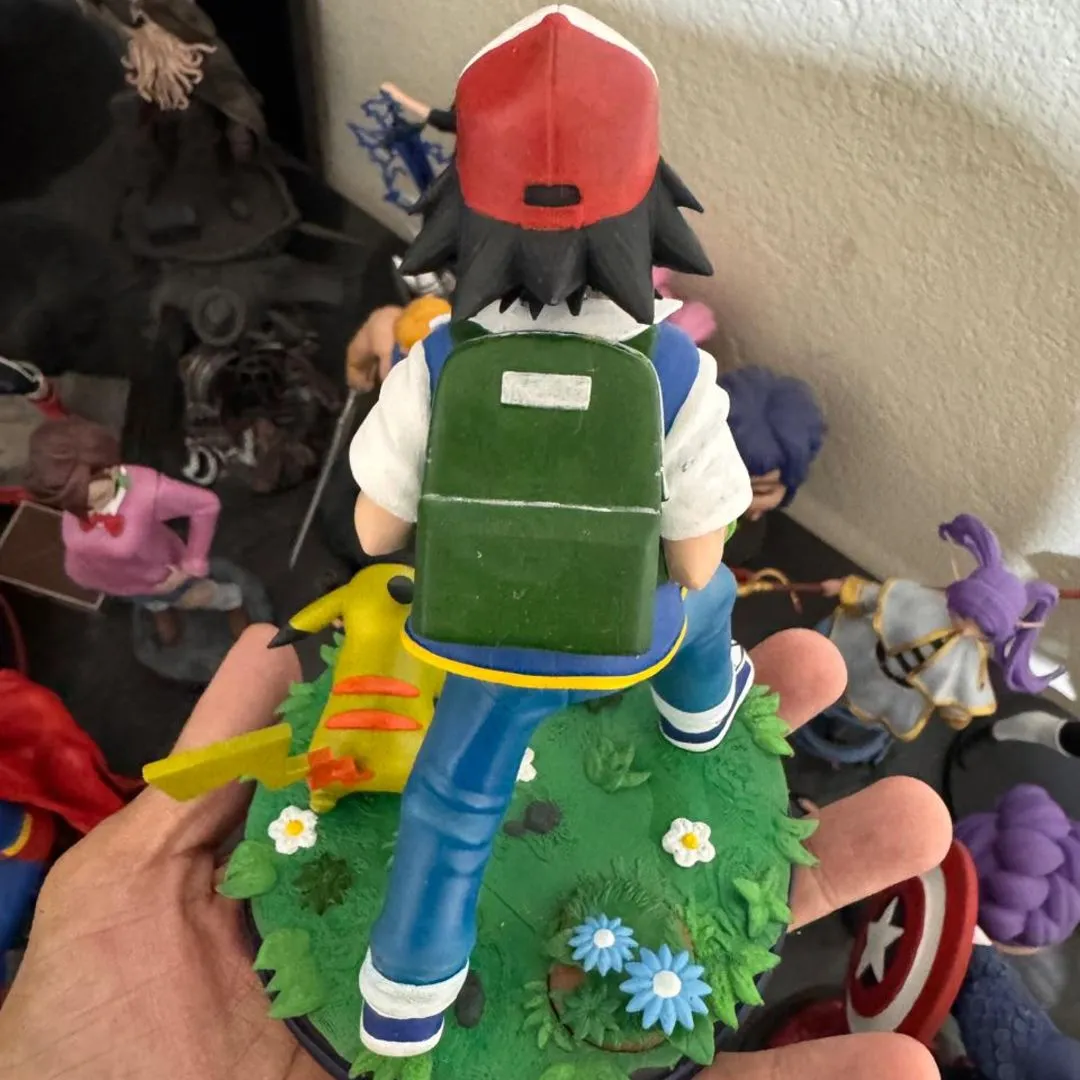 Ash Ketchum pokémon pikachu Boneco Estatua Colecionaveis Action Figure - foto 3