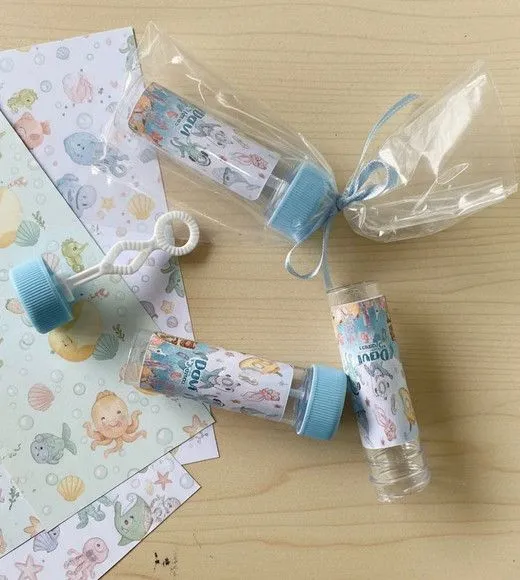 Bolha de Sabão - Fundo do Mar Personalizado - artesanato feito à mão por Mi Papelaria Criativa