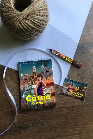Bloquinho Hotel Transilvania Personalizado - artesanato feito à mão por Mi Papelaria Criativa