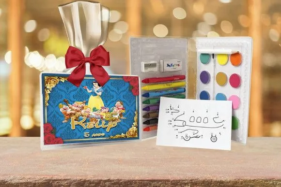 Estojo de Pintura Branca de Neve Personalizado - feito à mão por Artmanha Lembrancinhas