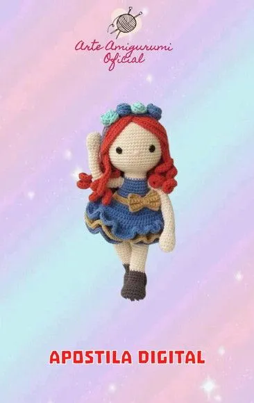 Receita Boneca Claire - Amigurumi - feito à mão por Arte Amigurumi Oficial