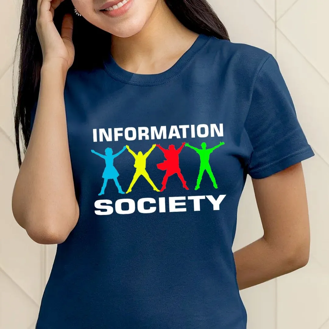 Camiseta camisa Information Society banda New Wave anos 80, tamanhos unisex - foto 4