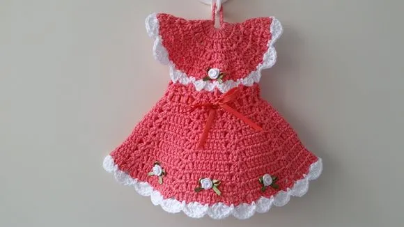 Pegador de Panelas Vestido Gerânio (20 cm x 15 cm ) - foto 2