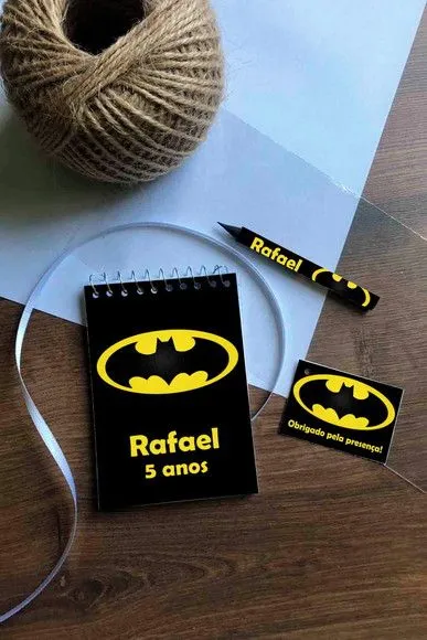 Bloquinho Batman Personalizado - artesanato feito à mão por Mi Papelaria Criativa