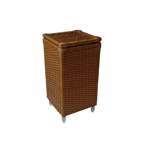 Cesto Roupa Sintét. Avelã 35x35x60 C/ RD - foto 2