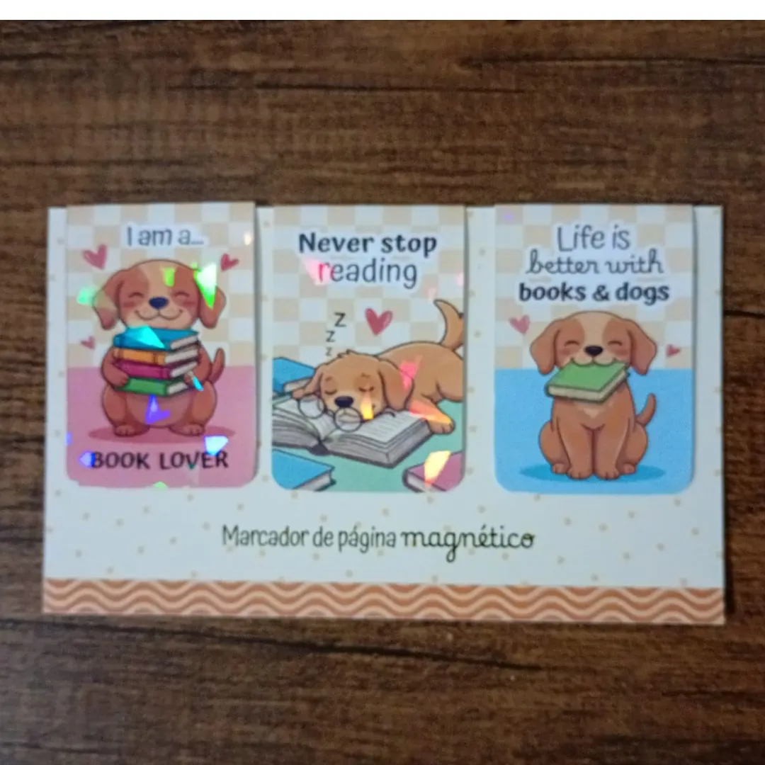 Marcador de Página Magnético Kit Com 03 - Cachorrinhos Fofos 1 - foto 2