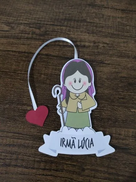 Marcador de Página 10 cm - Irmã Lucia - artesanato de Emejhu Personalizados