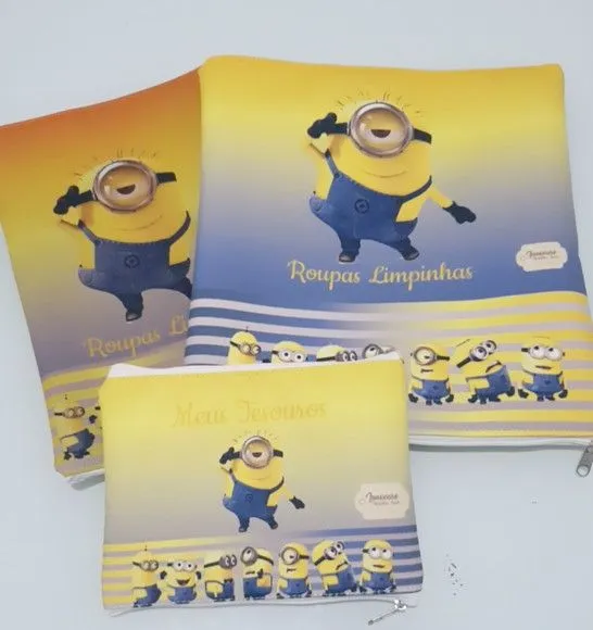 Kit Organizador Duplo - Minions - feito à mão por Innovare Studio