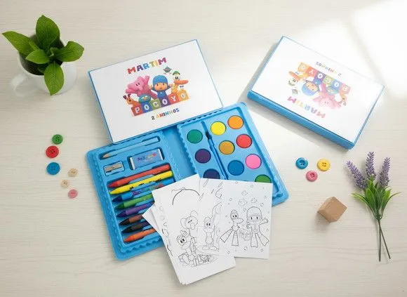 Estojo de Pintura - Pocoyo Personalizado - artesanato feito à mão por Mi Papelaria Criativa