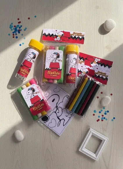 Kit Massinha + Giz + Bolha - Snoop Personalizado - feito à mão por Mi Papelaria Criativa