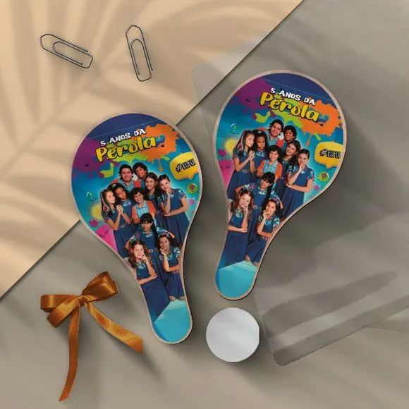 Raquete Ping Pong - Chiquititas - feito à mão por Mi Papelaria Criativa