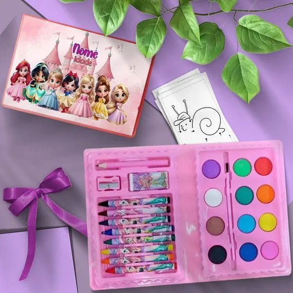 Estojo de Pintura - Princesas Disney Personalizado