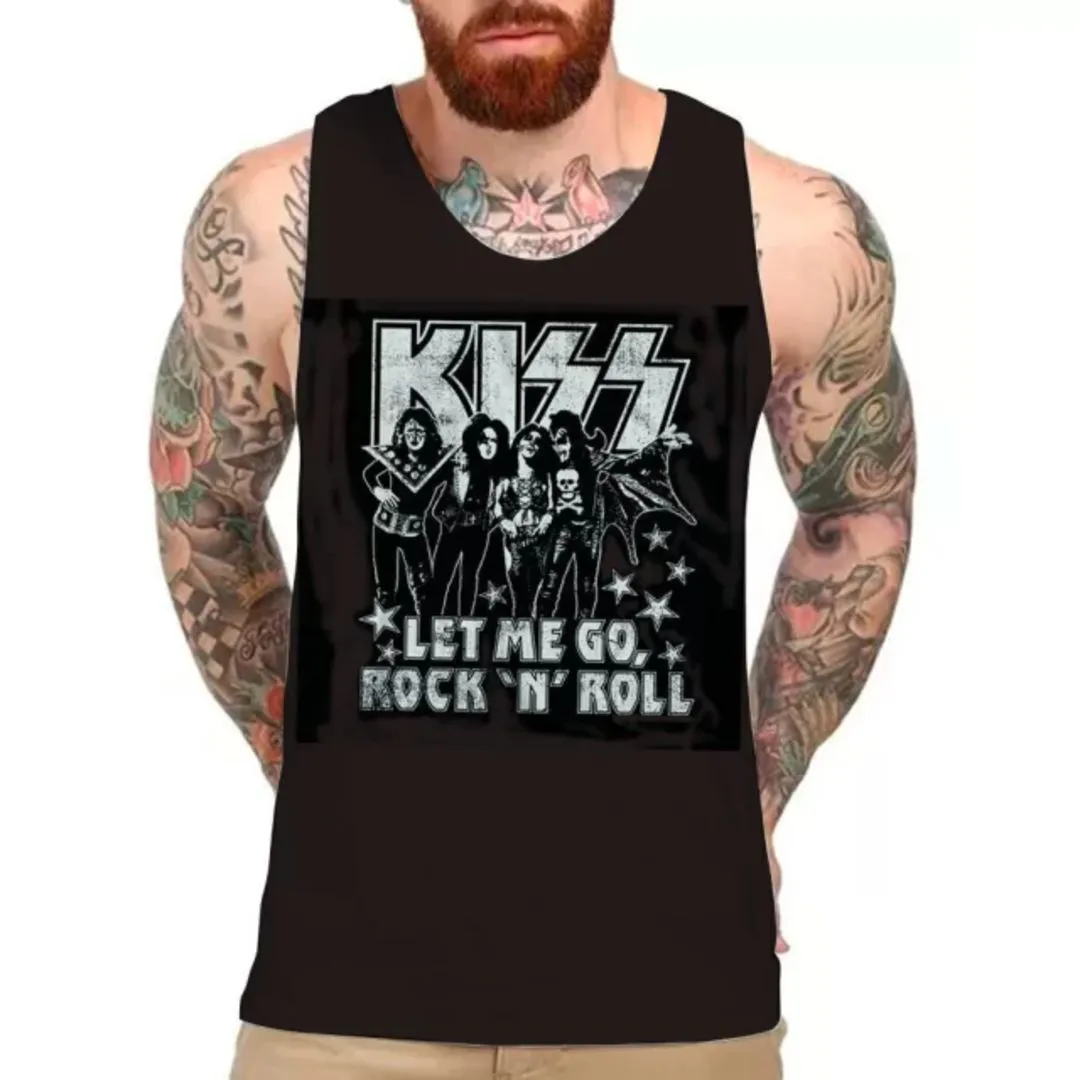 Camiseta regata Kiss, estampa exclusiva tamanhos unisex