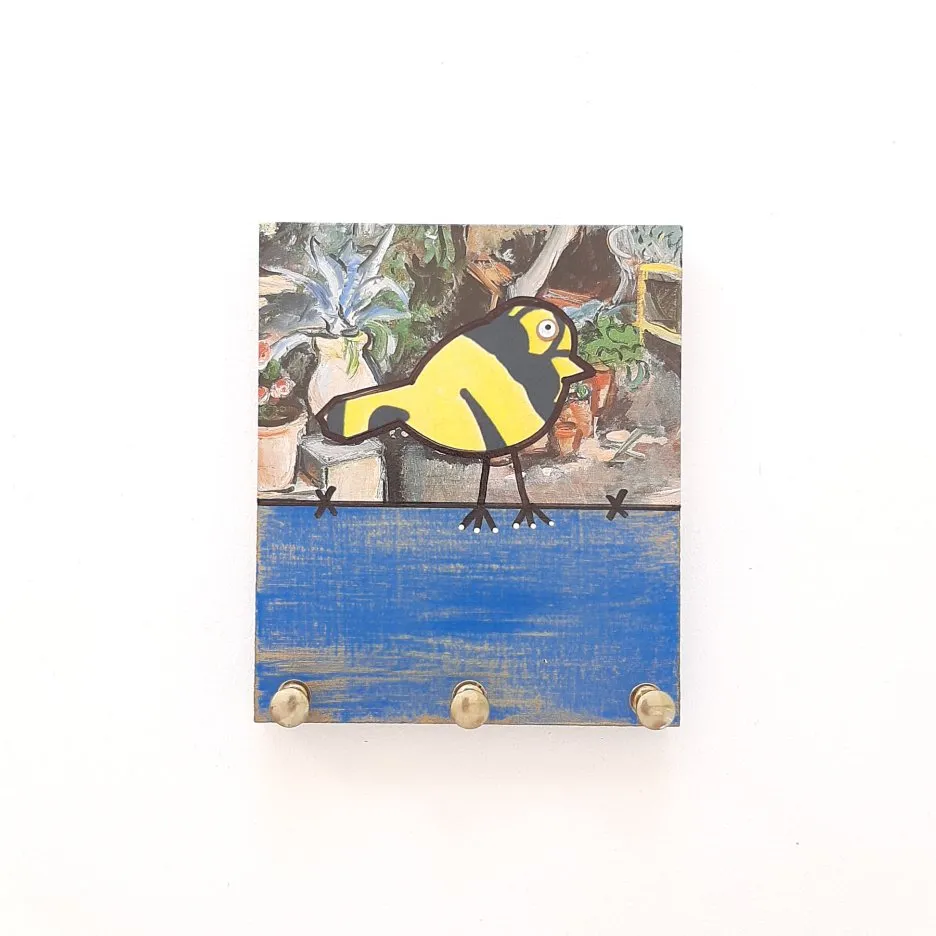 Porta Chave Passarinho - artesanato de Estudio Bananeira