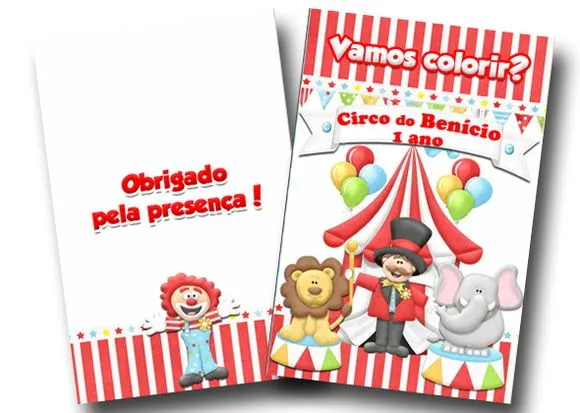 revista colorir circo 14x10 - artesanato de PAPCRIE
