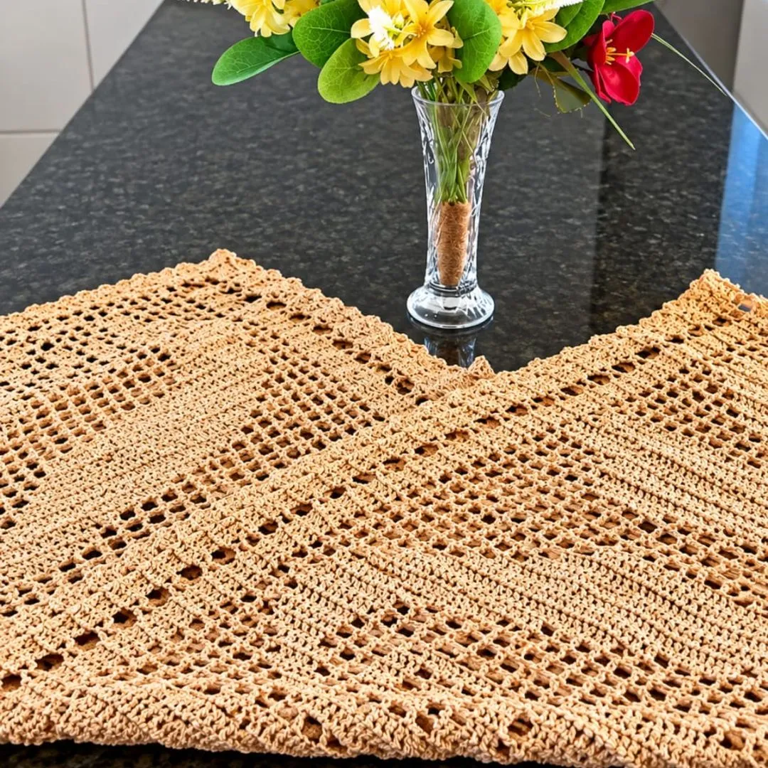 Passadeira em crochê desenhos geométricas - foto 3