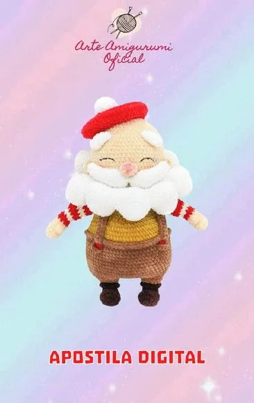 Receita Papai Noel Feliz Amigurumi - artesanato feito à mão por Arte Amigurumi Oficial