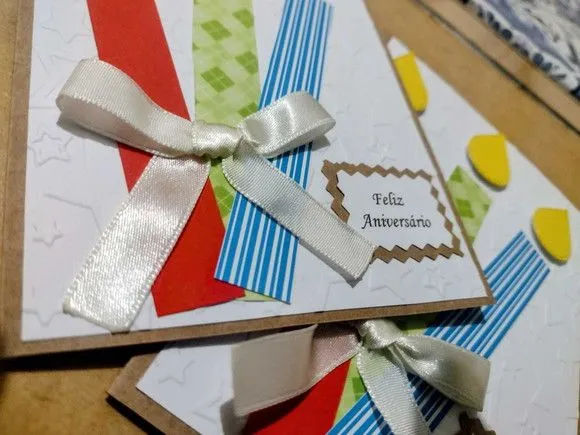 Cartão de Aniversário - Velas Coloridas - foto 4